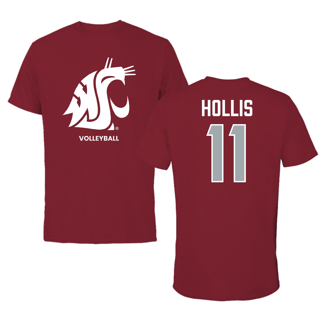 Washington State University Volleyball (W) Cardinal Tee - #11 Audrey Hollis