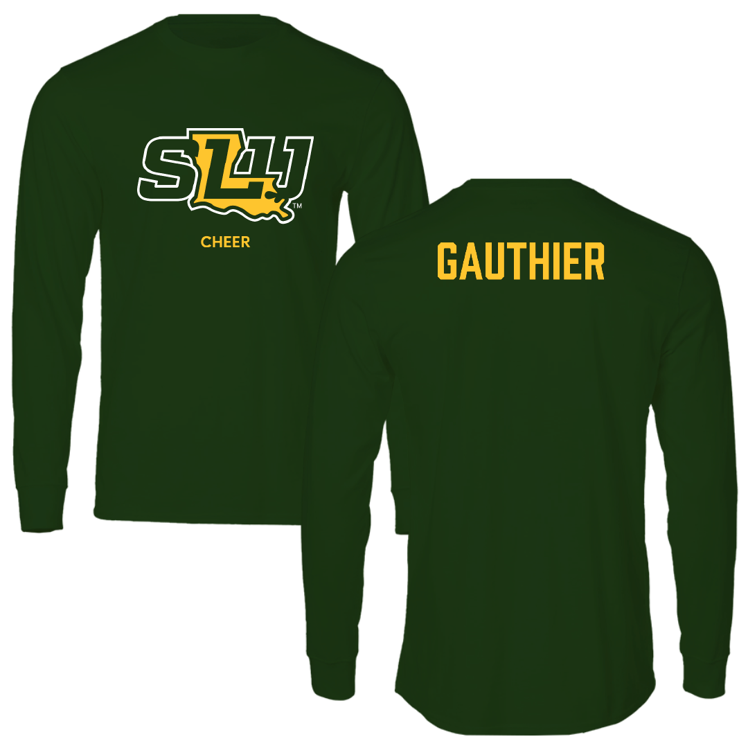 Southeastern Louisiana University Cheer Forest Green Performance Long Sleeve - Megyn Gauthier