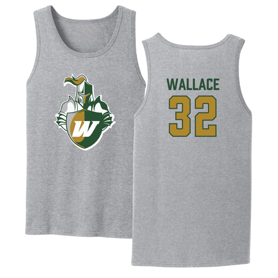 Webber International University Lacrosse (M) Sport Gray Tank Top - #32 Dontaye Wallace