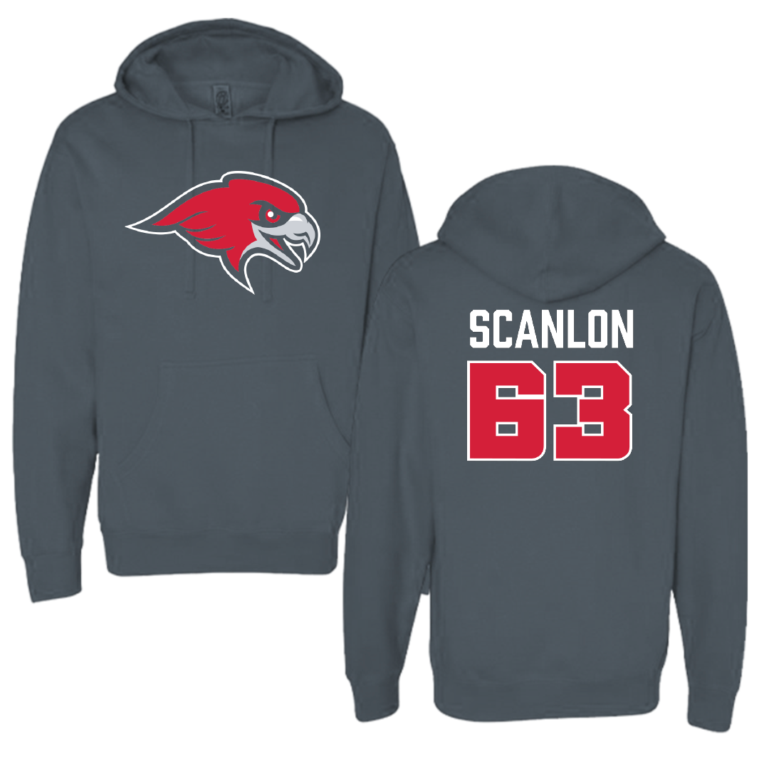 Montclair State University Football Dark Gray Hoodie - #63 Patrick Scanlon