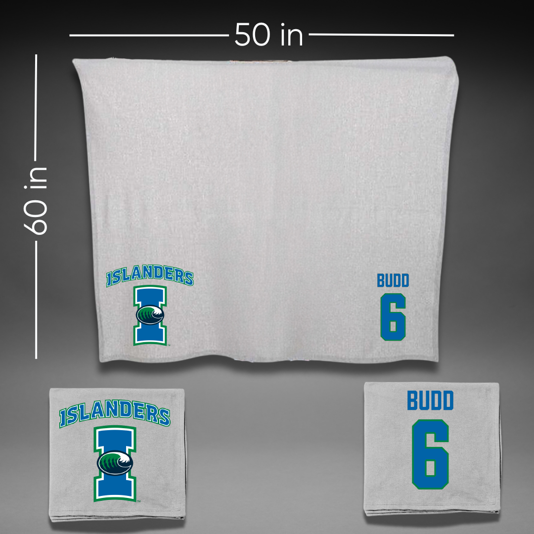 Texas A&M University-Corpus Christi Baseball Gray Blanket - #6 Kade Budd