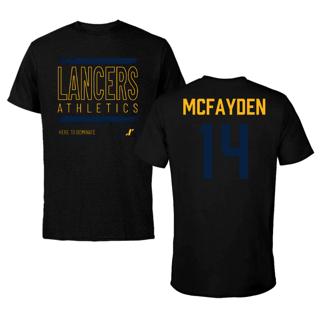 Mount Marty University Basketball (M) Black Dominate Performance Tee - #14 Preston McFayden
