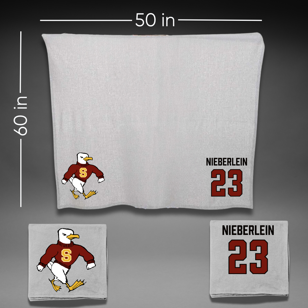 Salisbury University Basketball (W) Gray Blanket - #23 Kayla Nieberlein