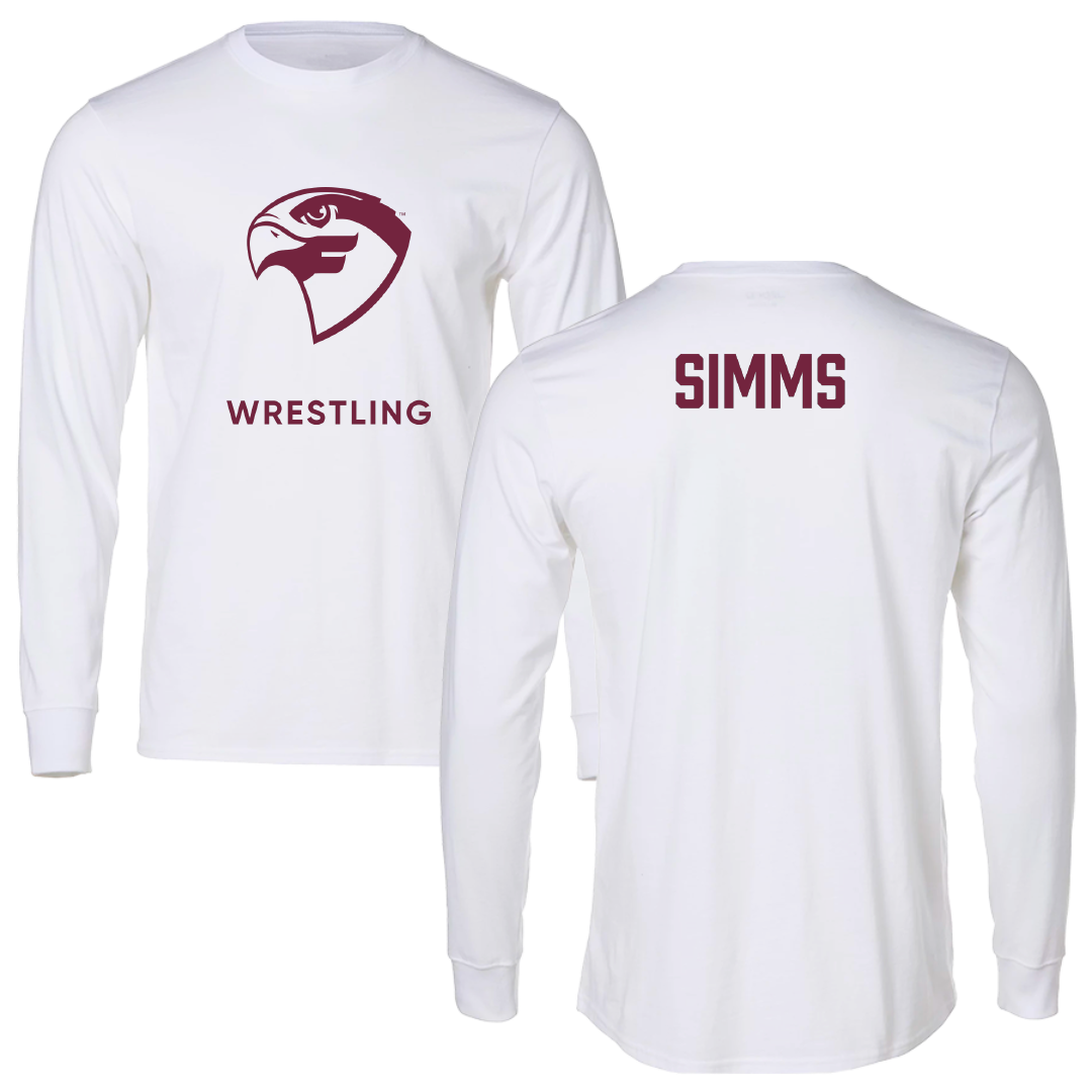 Fairmont State University Wrestling White Long Sleeve - James Simms