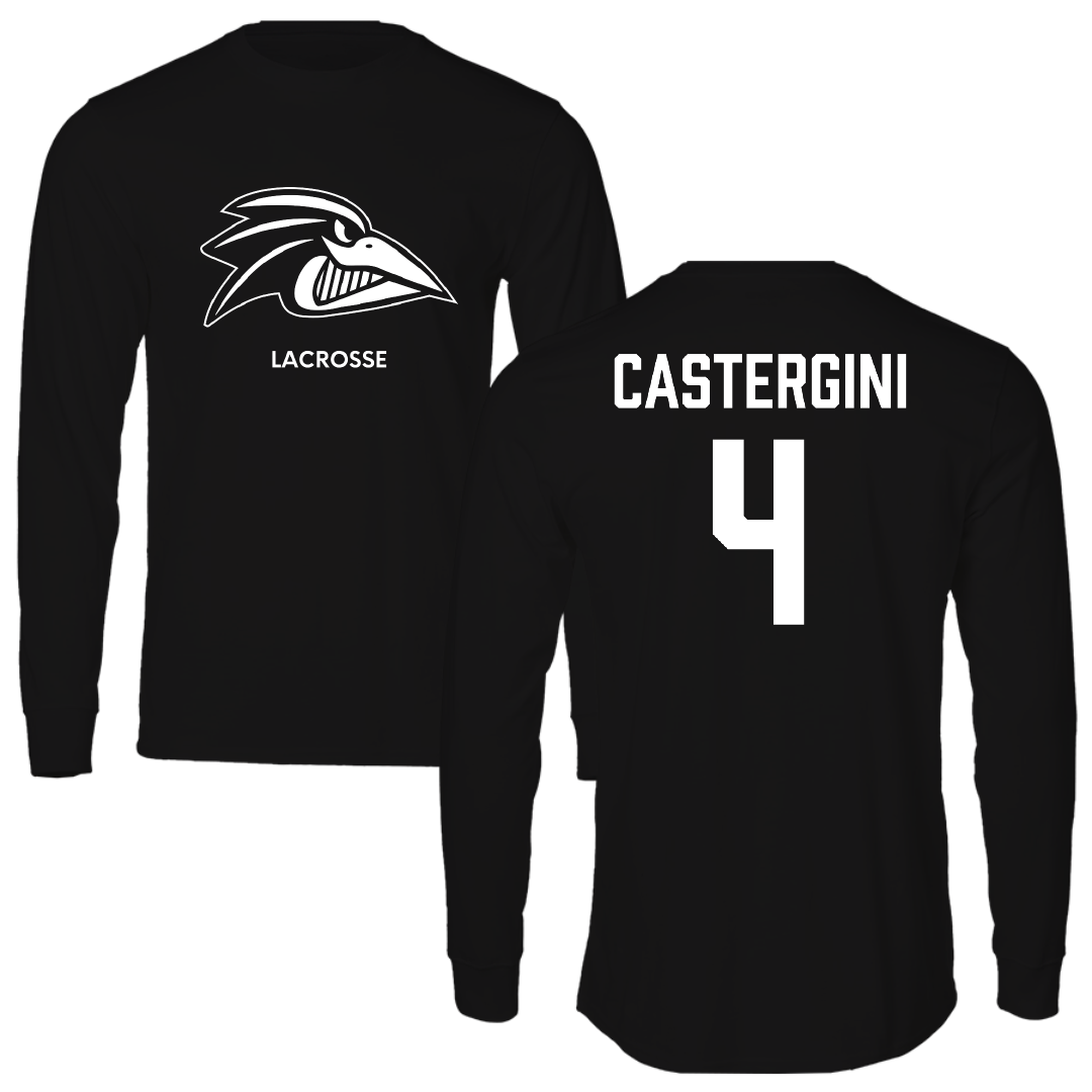 Franklin Pierce University Lacrosse (M) Black Performance Long Sleeve - #4 Tayler Castergini