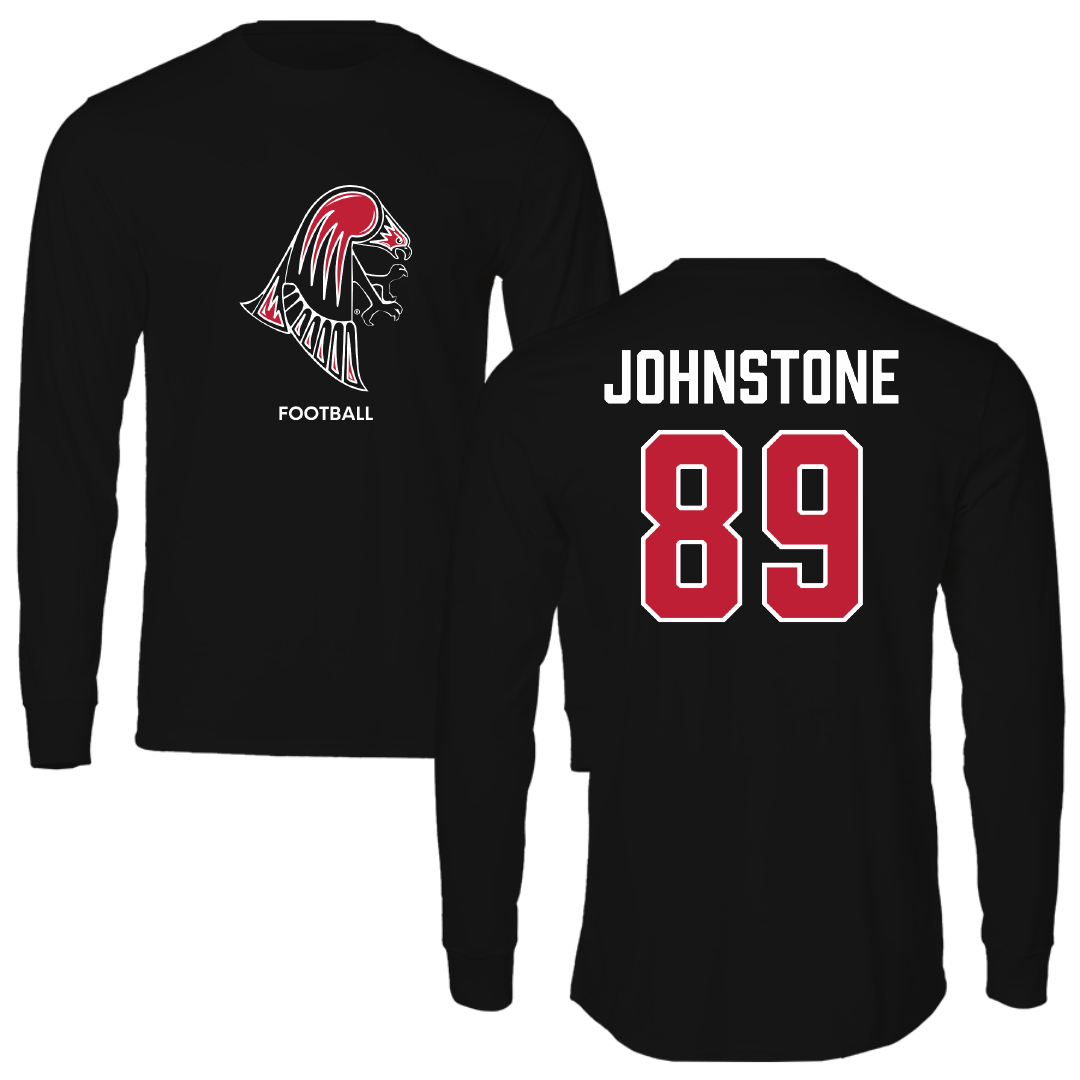 University of Wisconsin-River Falls Football Black Mascot Long Sleeve - #89 Adam Johnstone