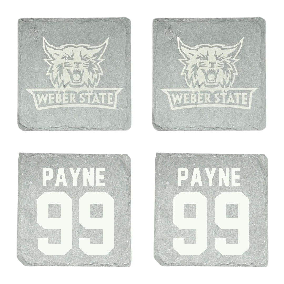 Weber State University Football Stone Coaster (4 Pack)  - #99 Easton Payne