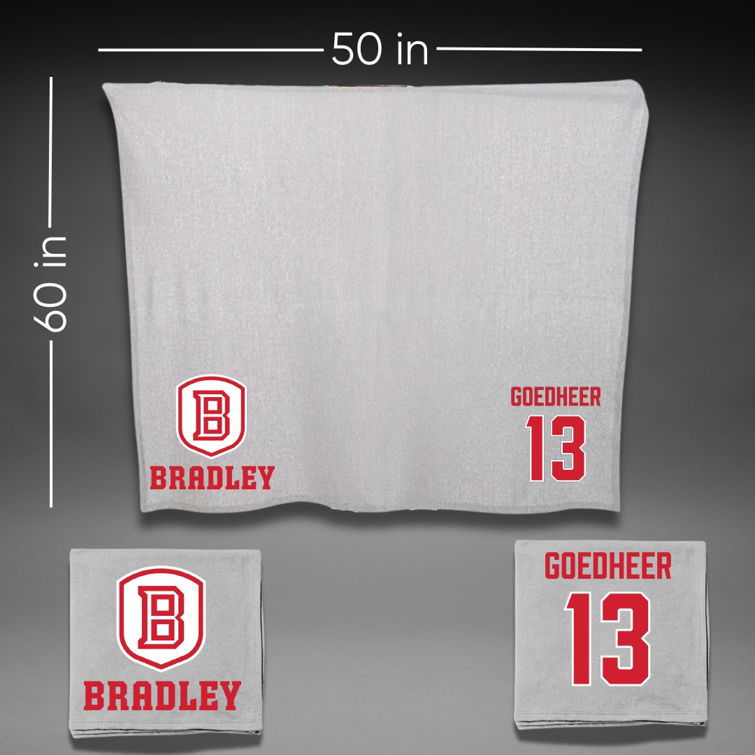 Bradley University Volleyball (W) Gray Blanket - #13 Adeline Goedheer
