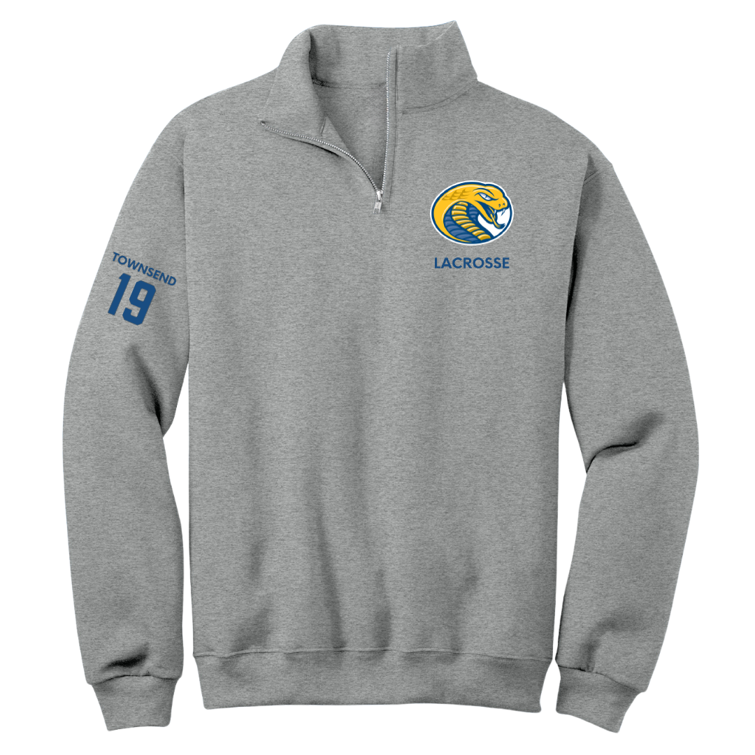 Coker University Lacrosse (M) Sport Gray Quarter-Zip - #19 Marcus Townsend