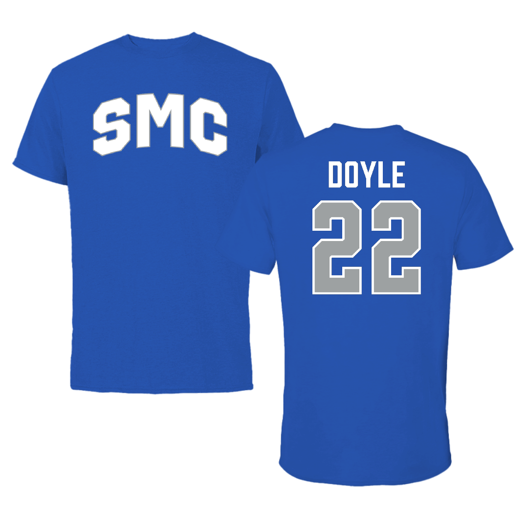 Spartanburg Methodist College Baseball Blue SMC Performance Tee - #22 Hunter Doyle