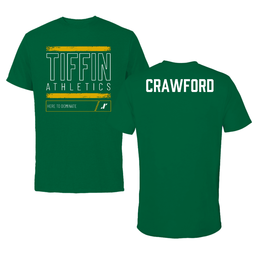 Tiffin University Wrestling Green Dominate Tee - Caden Crawford