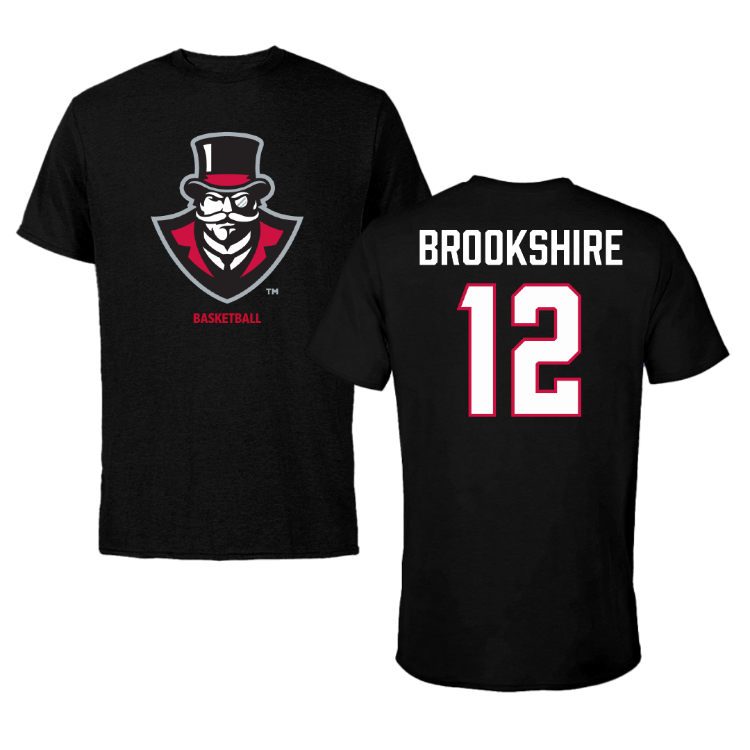 Austin Peay State University Basketball (M) Black Tee - #12 Anton Brookshire