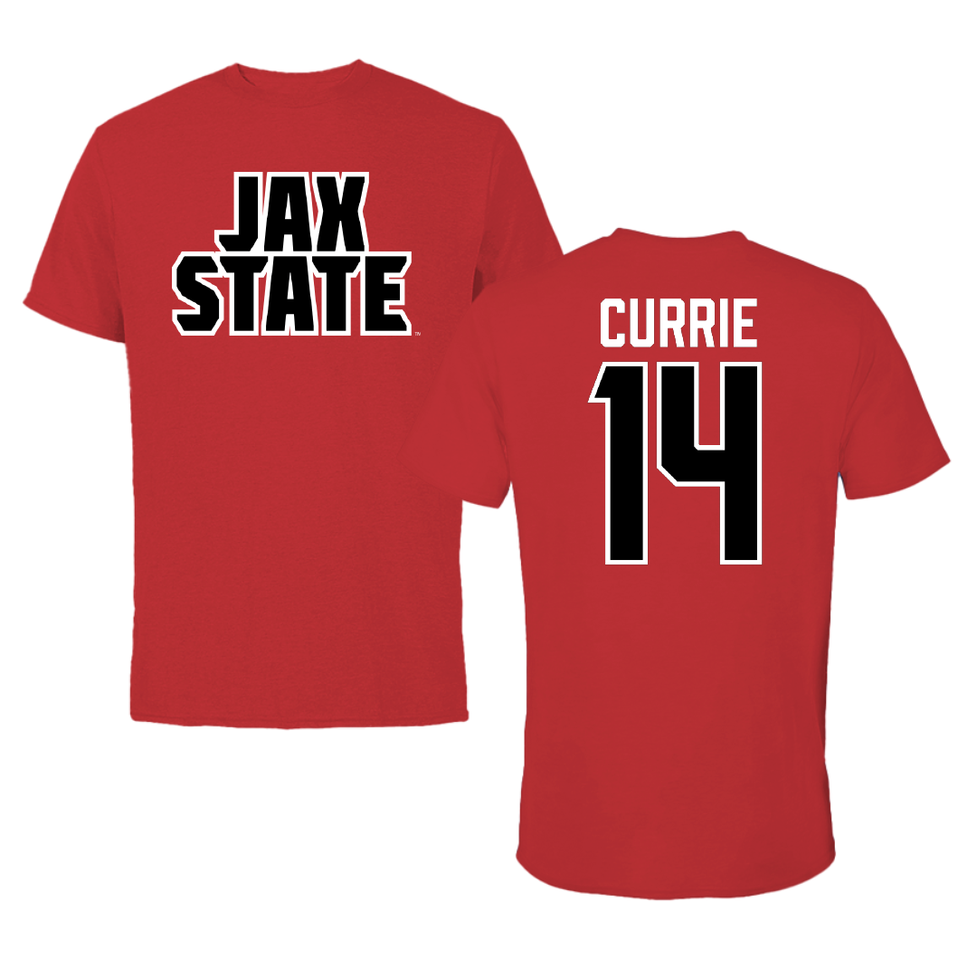 Jacksonville State University Softball Red Performance Tee - #14 Sarah Currie