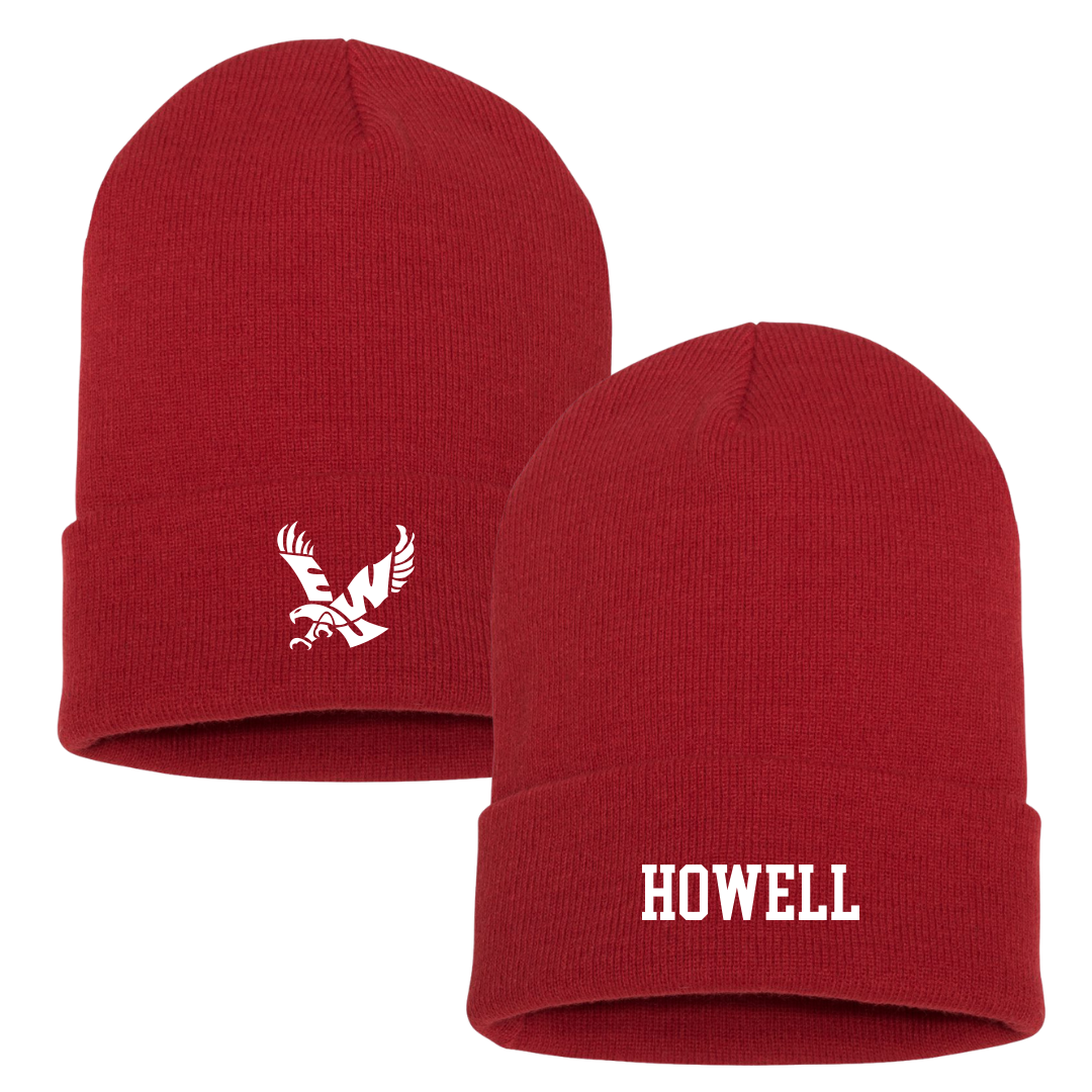 Eastern Washington University Football Red Beanie - #55 Yemoni Howell