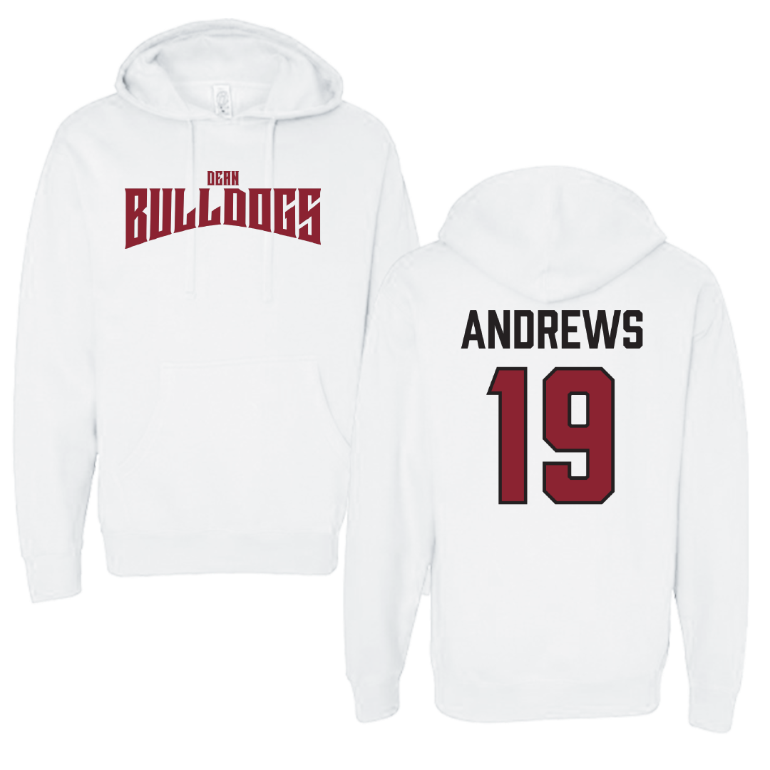 Dean College Lacrosse White Classic Hoodie - #19 Willow Andrews