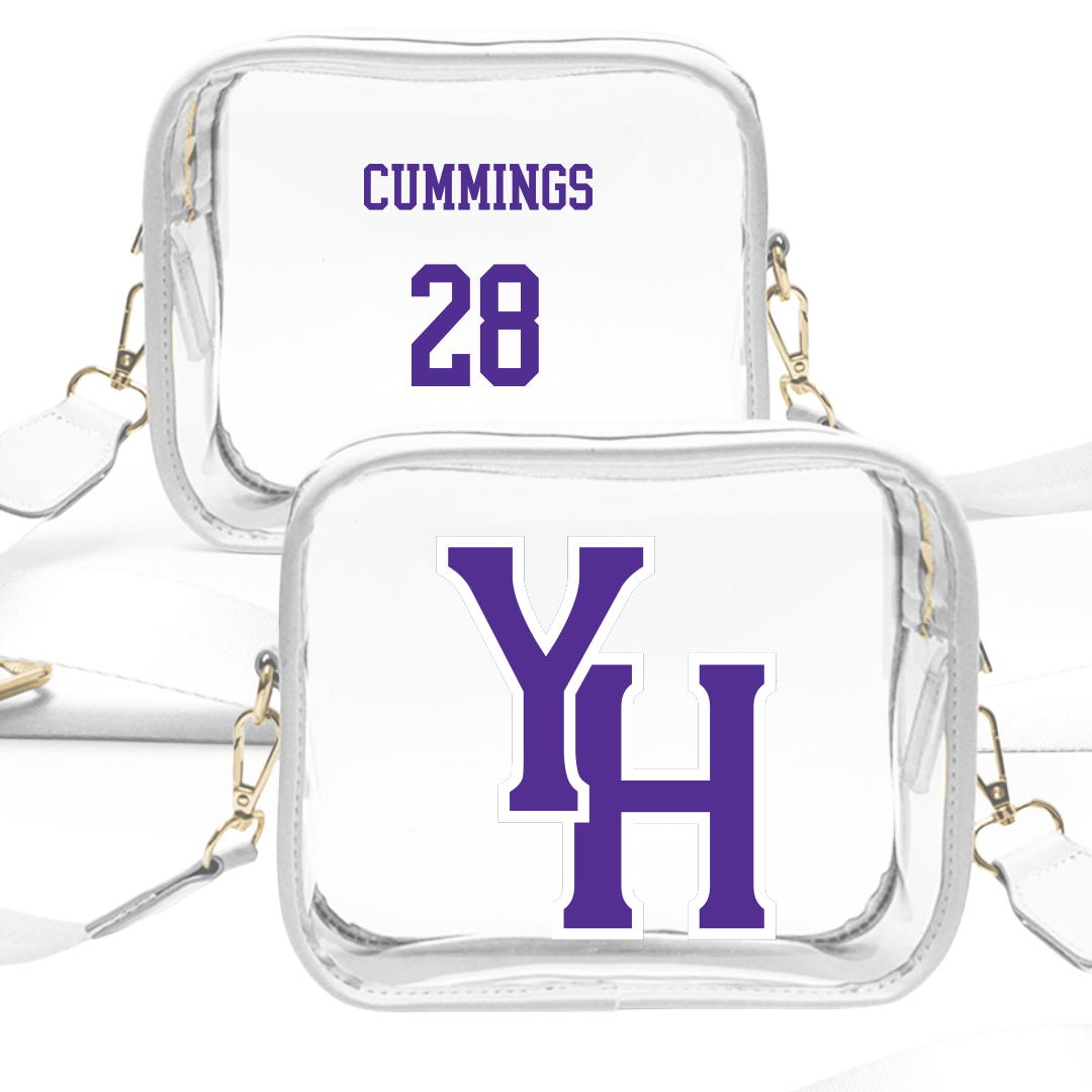 Young Harris College Softball White Clear Stadium Bag - #28 Haley Cummings