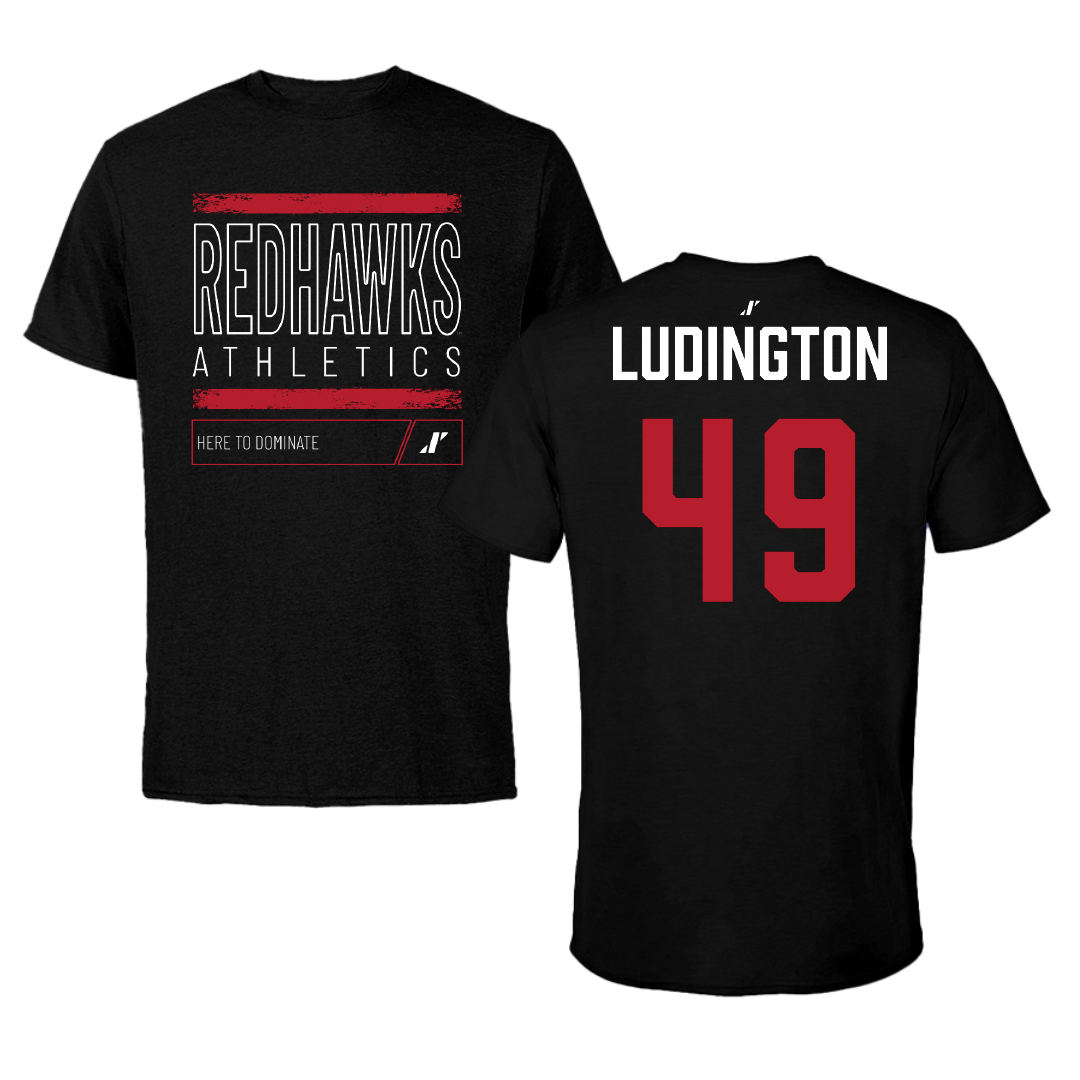 Miami University (Ohio) Football Black Dominate Tee - #49 Anthony Ludington