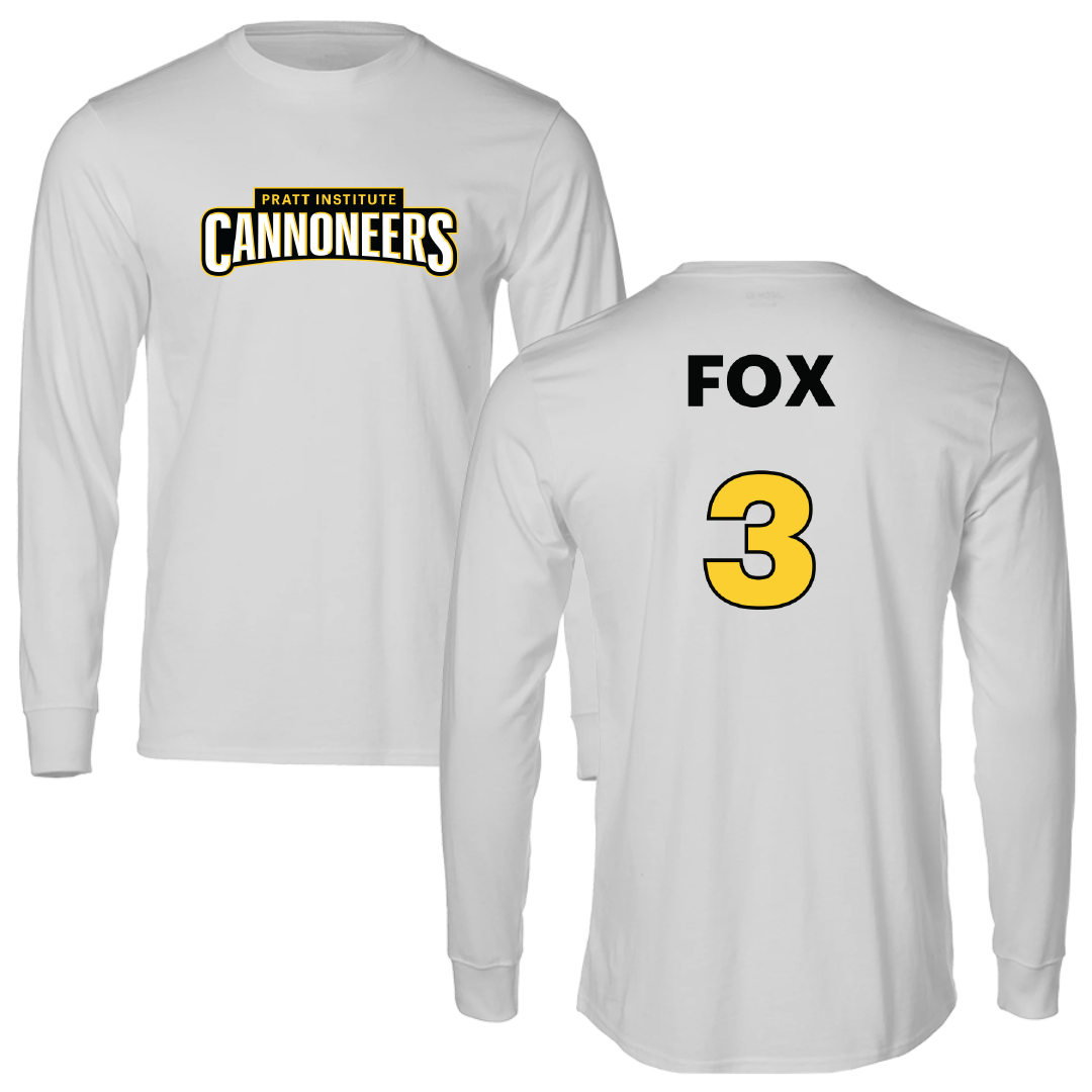 Pratt Institute Soccer (M) Light Gray Performance Long Sleeve - #3 Jude Fox