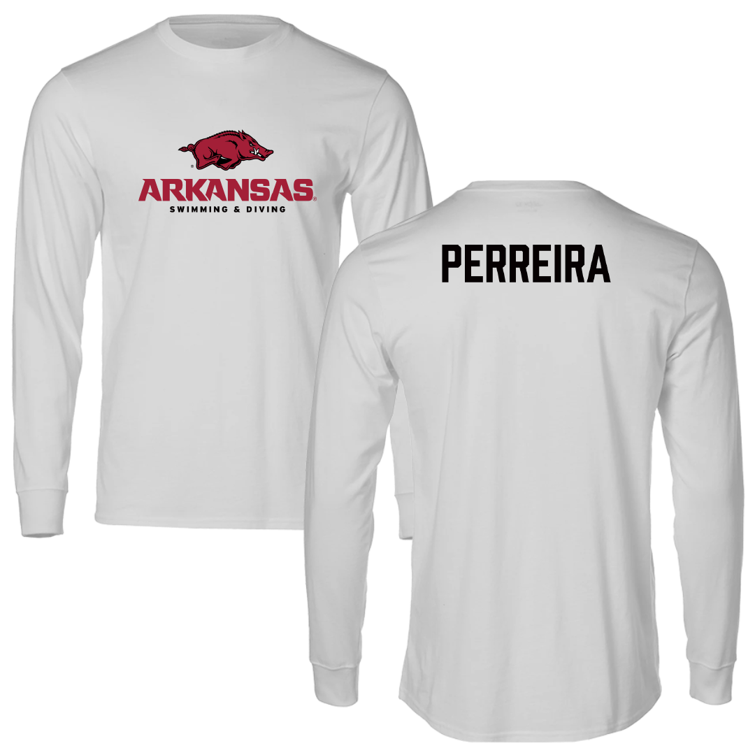 University of Arkansas Swimming & Diving Light Gray Long Sleeve - Isabella Perreira