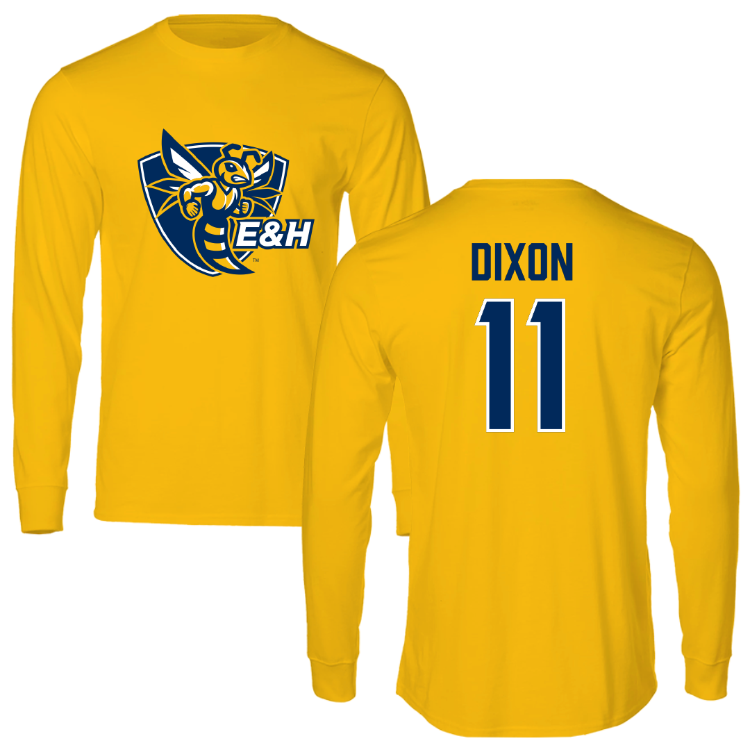 Emory & Henry College Basketball (M) Gold Performance Long Sleeve - #11 Korbin Dixon