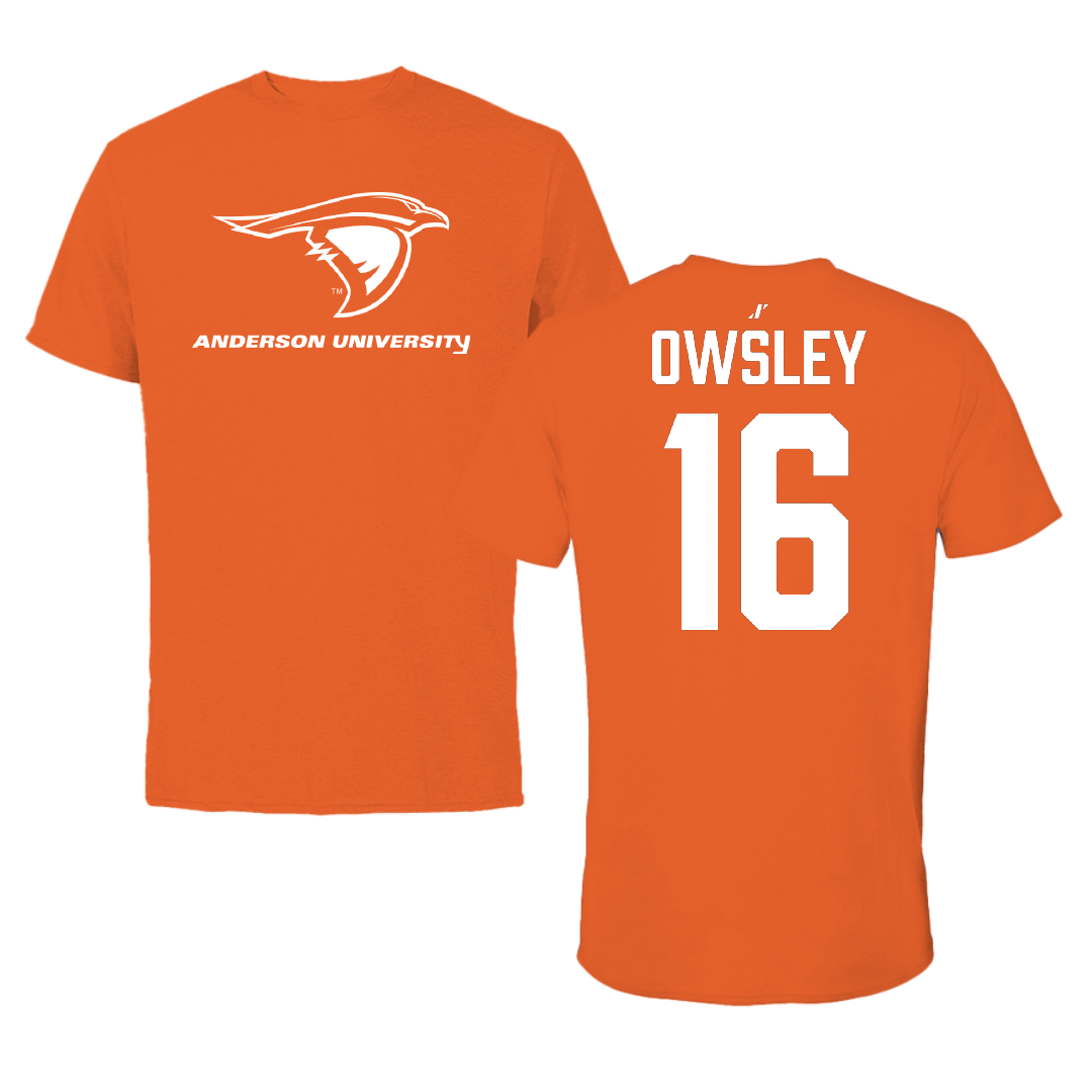 Anderson University (Indiana) Baseball Orange Tee - #16 Gavin Owsley