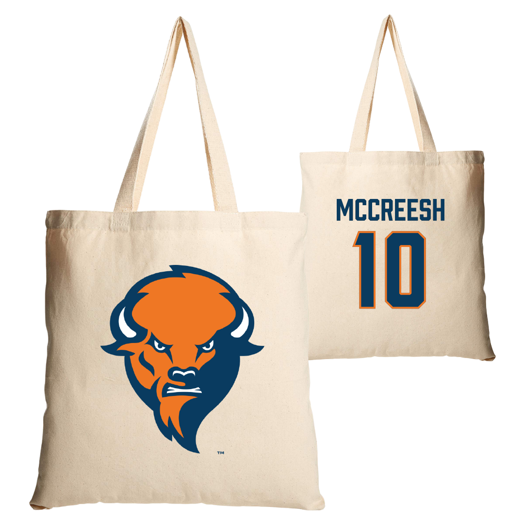 Bucknell University Basketball Tan Canvas Tote Bag - #10 Brandon McCreesh