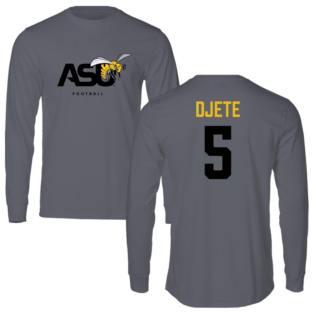 Alabama State University Football Dark Gray Long Sleeve - #5 Dylan Djete