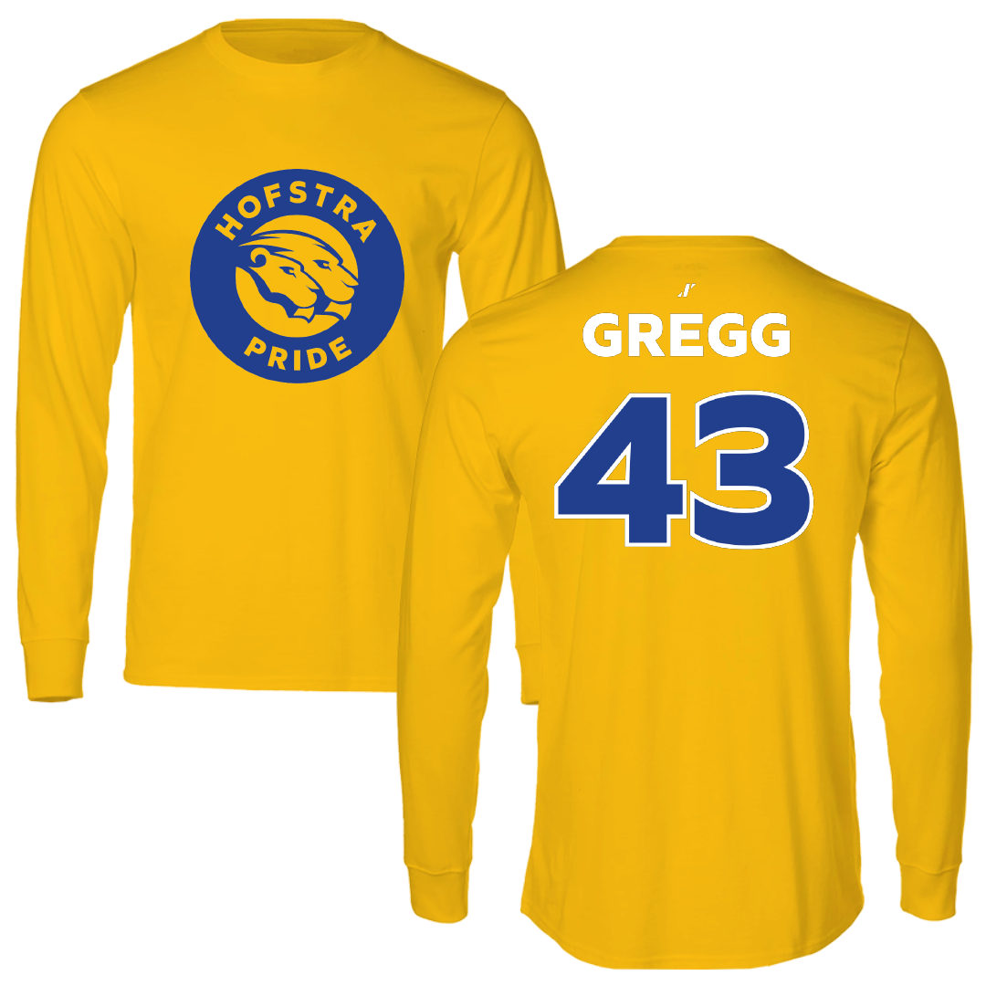 Hofstra University Baseball Gold Performance Long Sleeve - #43 Brayden Gregg