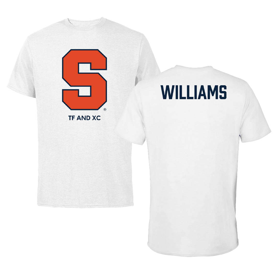 Syracuse University TF and XC White Tee - Jada Williams