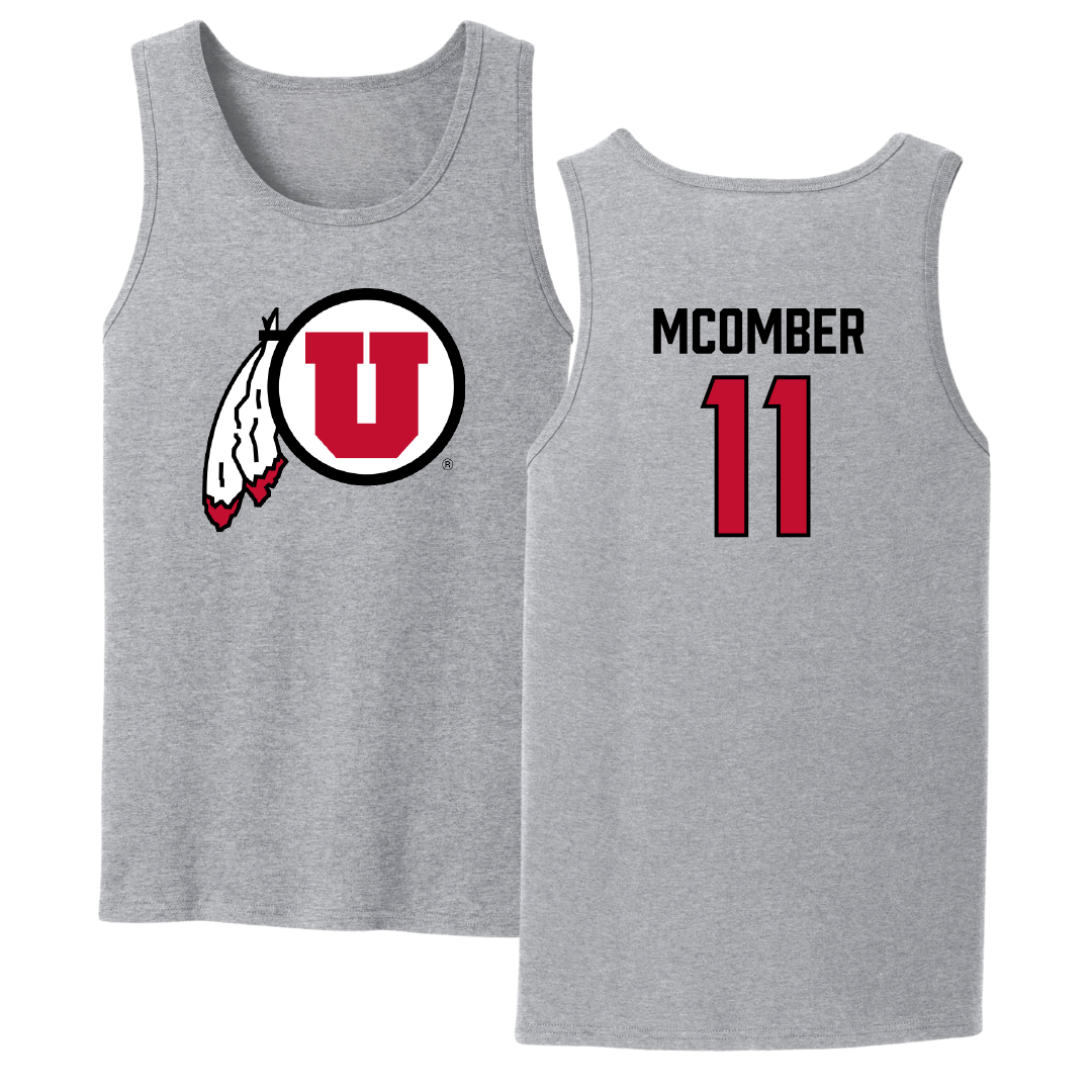 University of Utah Beach Volleyball Sport Gray Tank Top - #11 Azure McOmber