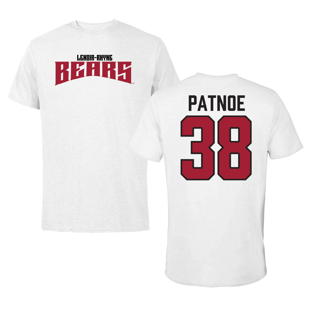 Lenoir-Rhyne University Soccer White Classic Tee - #38 John Patnoe