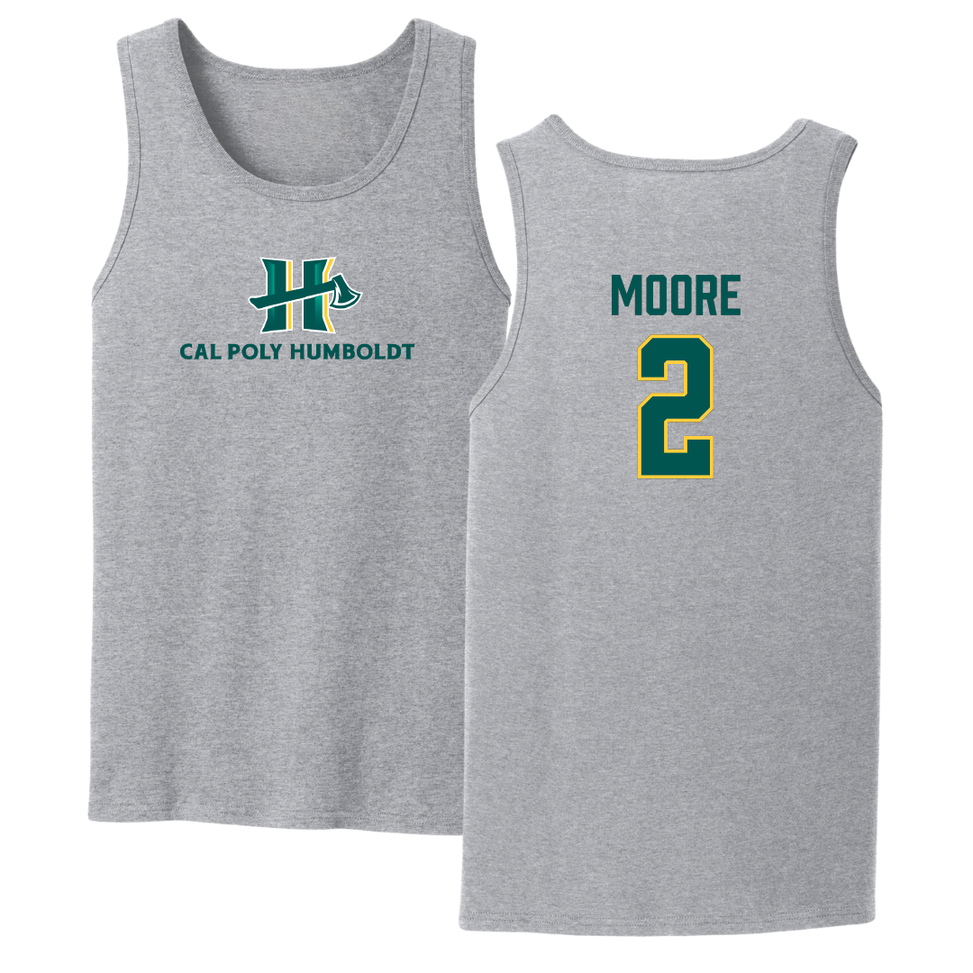 Cal Poly Humboldt Softball Sport Gray Tank Top - #2 Hailee Moore