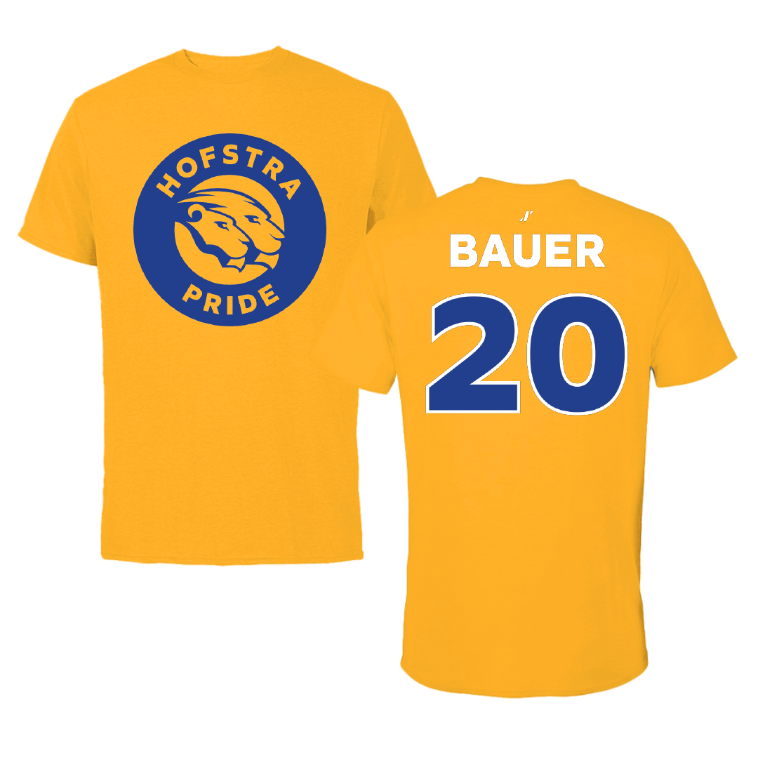 Hofstra University Baseball Gold Tee - #20 Jackson Bauer
