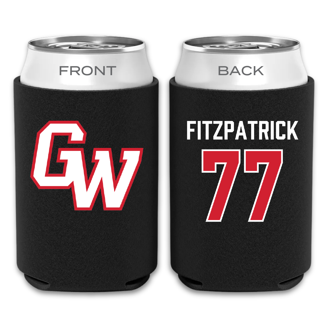 Gardner-Webb University Football Black Can Cooler - #77 Will Fitzpatrick