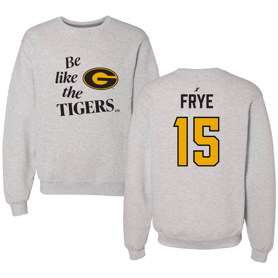 Grambling State University Football Light Gray Be Like Us Crewneck - #15 Ashton Frye