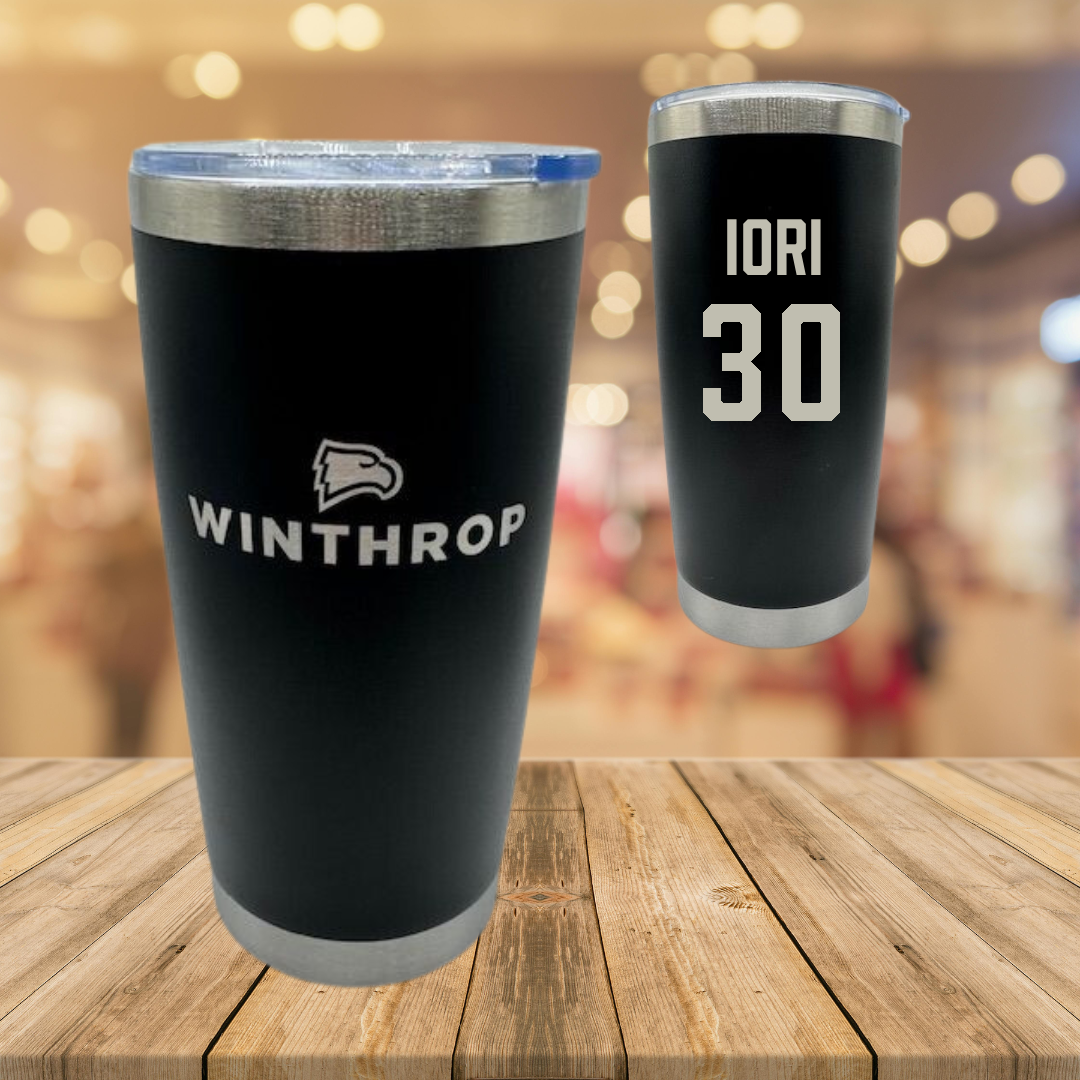 Winthrop University Soccer Black Stainless Steel Tumbler - #30 Sofia Iori