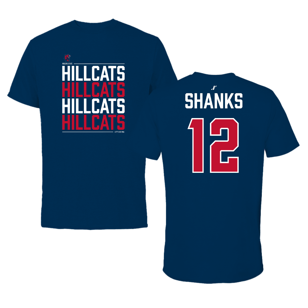 Rogers State University Basketball (W) Navy General Tee - #12 Samantha Shanks