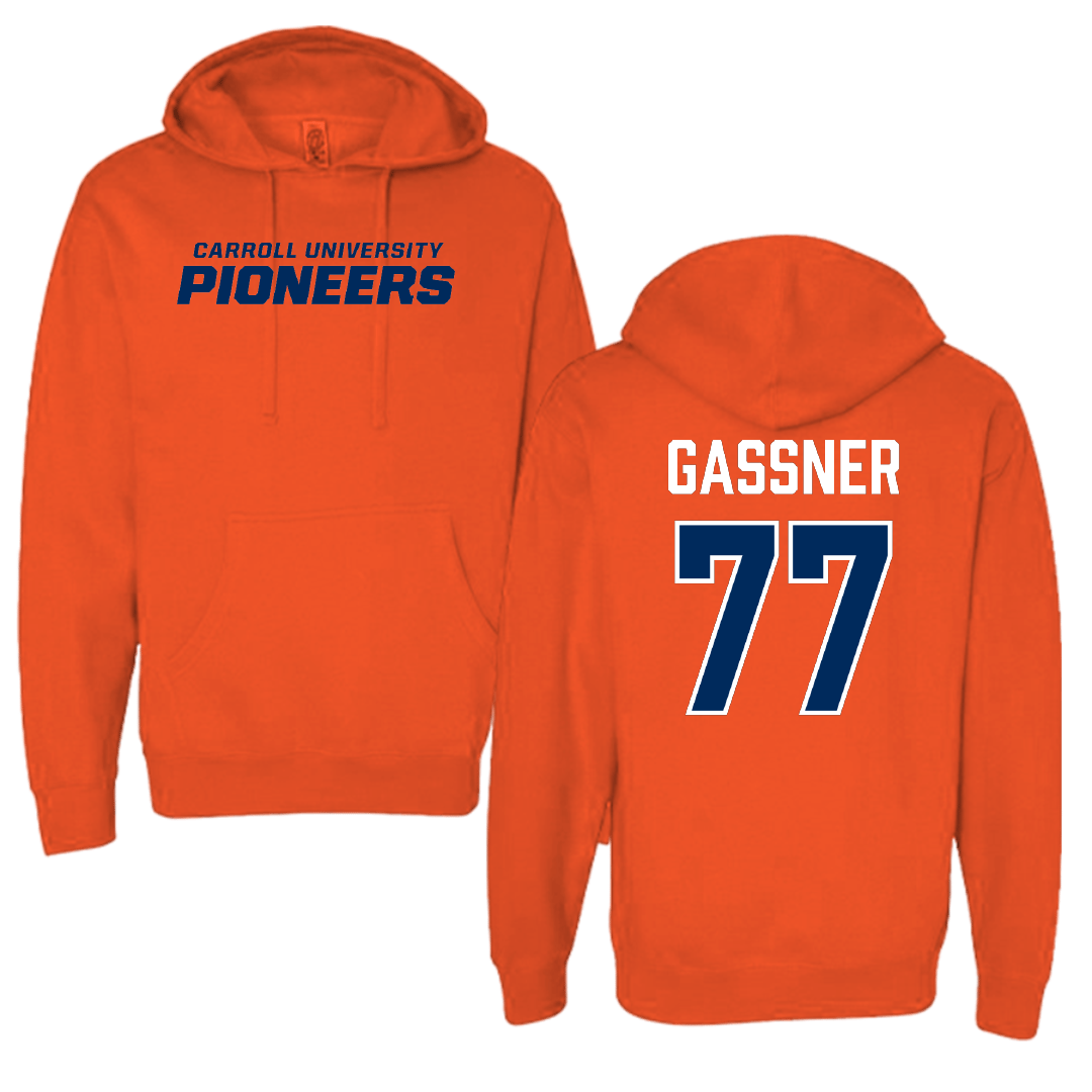 Carroll University Lacrosse (M) Orange Hoodie - #77 Kelley Gassner