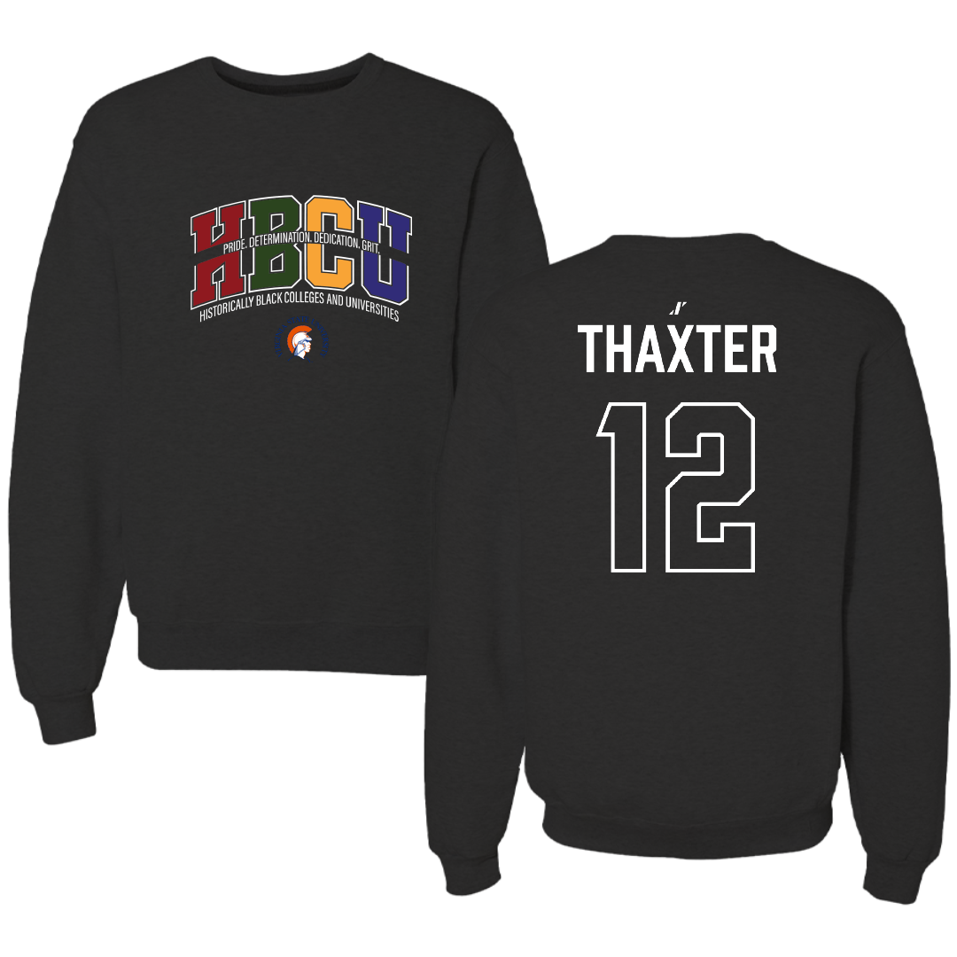 Virginia State University Soccer Black HBCU Crewneck - #12 Ali-Andro Thaxter
