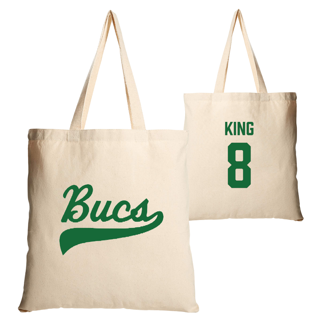 Shelton State Community College Flag Football (W) Tan Canvas Tote Bag - #8 Ra’Vonnie King