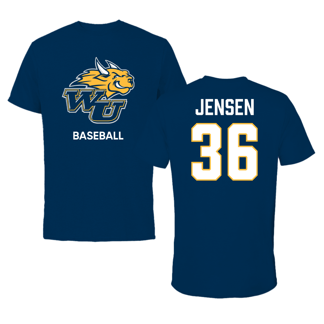 Webster University Baseball Navy University Tee - #36 Noah Jensen