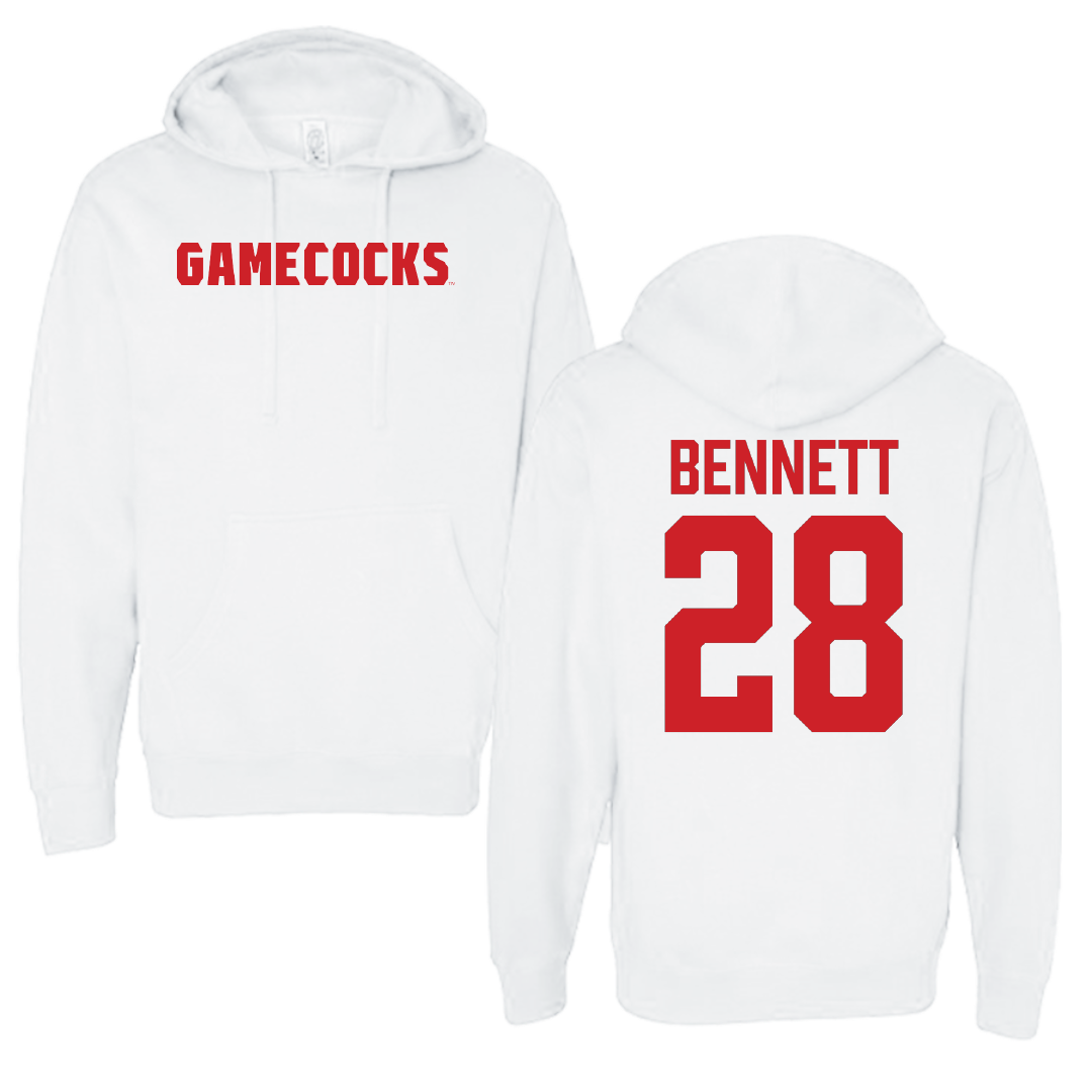 Jacksonville State University Football White Hoodie - #28 Reggion Bennett