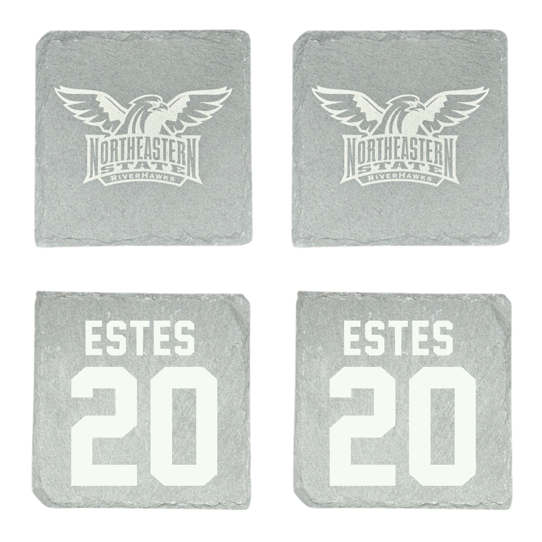 Northeastern State University Football Stone Coaster (4 Pack)  - #20 William Estes