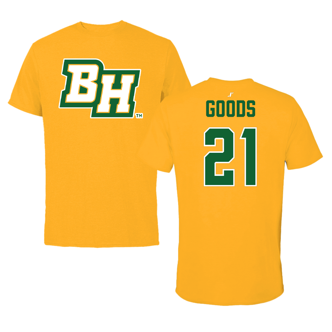 Black Hills State University Football Gold Tee - #21 Cameron Goods