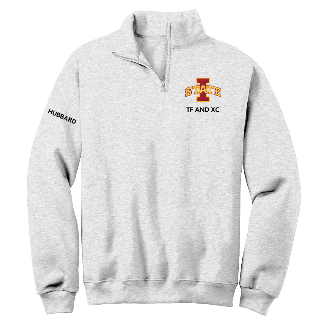 Iowa State University TF and XC Light Gray Quarter-Zip - Camryn Hubbard