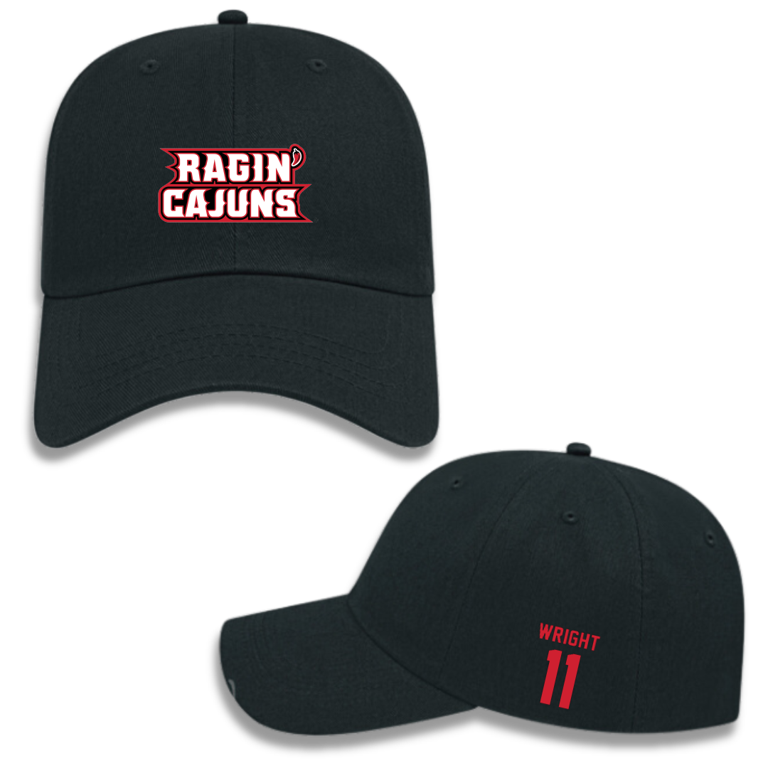 University of Louisiana at Lafayette Baseball Black Hat - #11 Brooks Wright