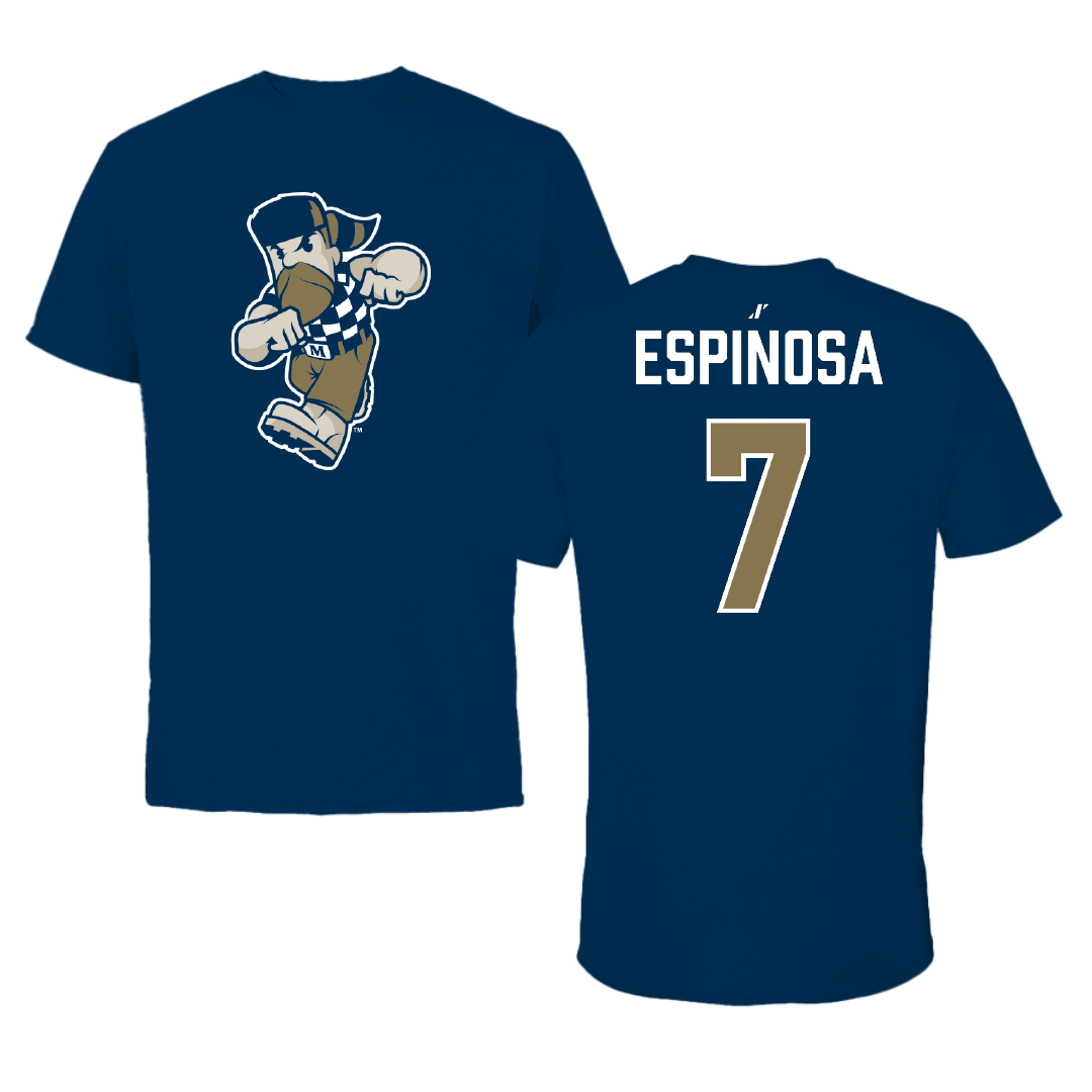Mount St. Mary's University Basketball Navy Performance Tee - #7 Elijah Espinosa
