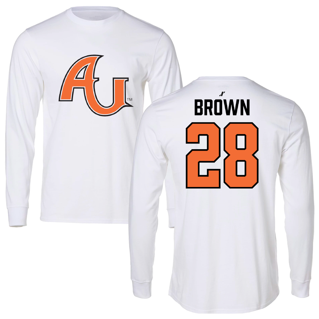 Anderson University (Indiana) Baseball White Long Sleeve - #28 Ben Brown