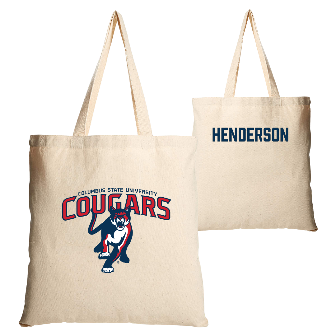 Columbus State University TF and XC Tan Canvas Tote Bag - Desmond Henderson