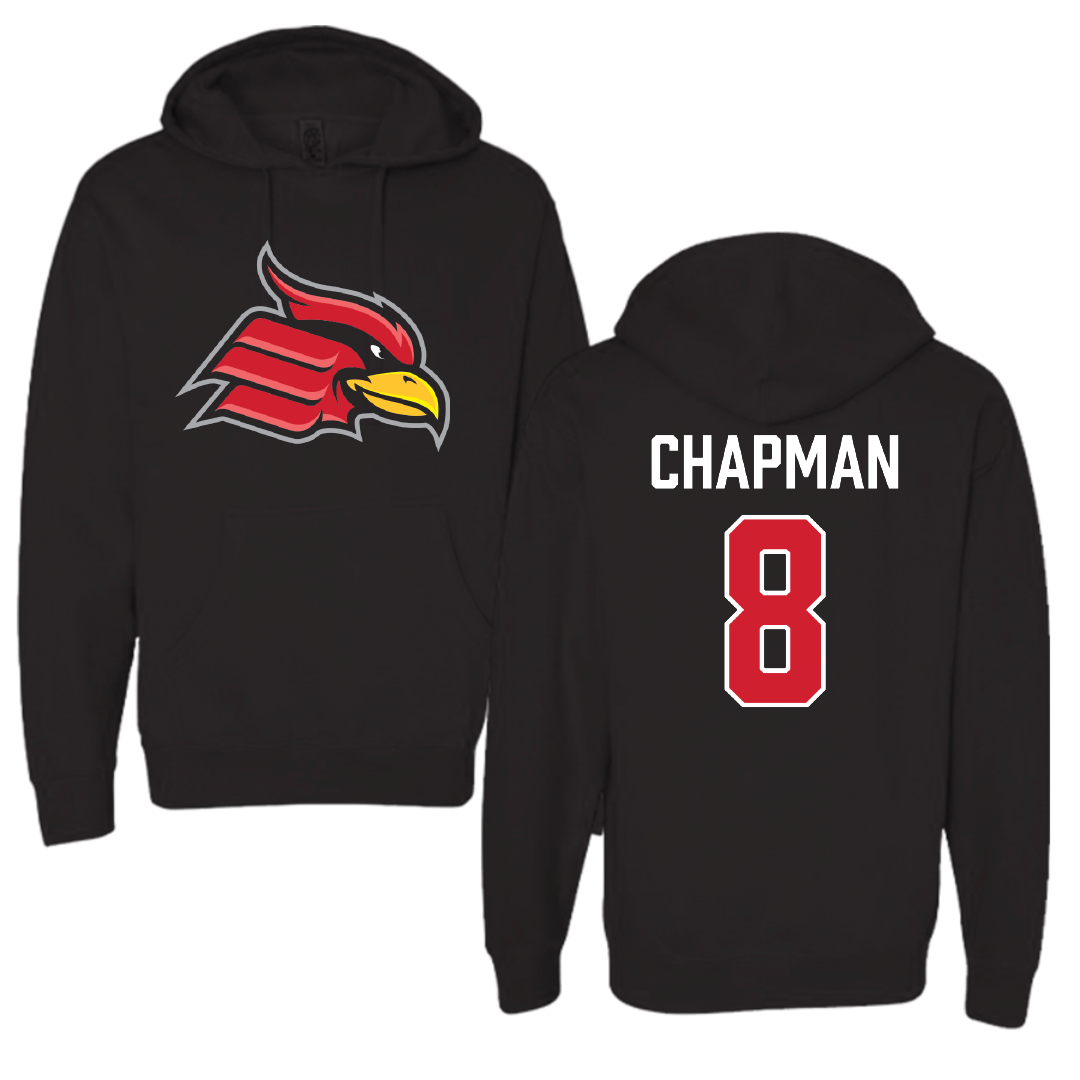 Wheeling University Football Black Hoodie - #8 Marcell Chapman